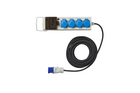 CEE campingverlengsnoer met splitter ProPlus 373583DE 10m kabel, 3x Schuko-aansluitingen, 2x USB
