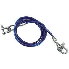 Linka holownicza z szeklami LAMPA lina stalowa 3,5m/8mm/5t niebieska