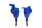 Adaptateur avec fiche Schuko pour connecteur coudé CEE + prise Schuko Proplus 373528, câble de 40 cm