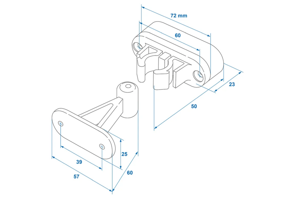 Loquet de porte de caravane ou de camping-car ProPlus 362622V02BK, poignée à ressort noire pour maintenir la porte
