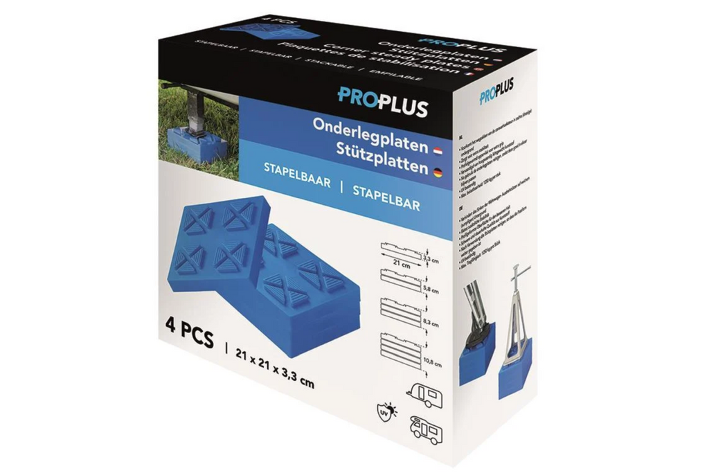 Ensemble de quatre coussinets de stabilisation d'angle pour remorque ProPlus 361538