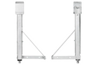 Support d'angle extensible ProPlus 361510V01, côté avant gauche/arrière droit, pour remorque, capacité 600 kg, hauteur 460 mm