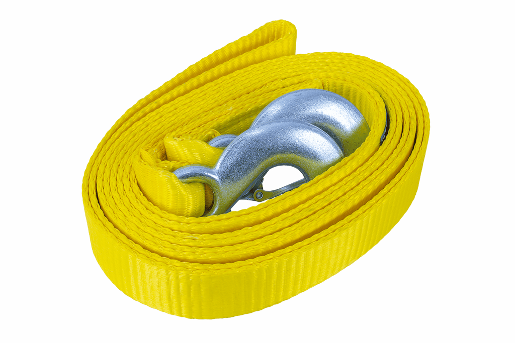 UNITRAILER sleepkabel met haken sleepband 5m/50mm/7,5t geel