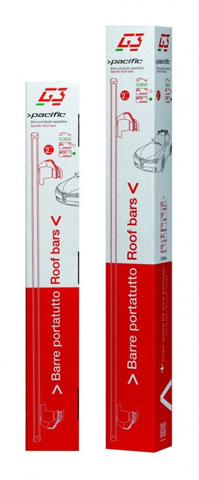 Barres de toit universelles G3 Pacific 64.130-68.140 en aluminium