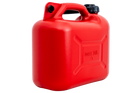 Bidon en plastique HERMON de 10 L avec entonnoir, rouge