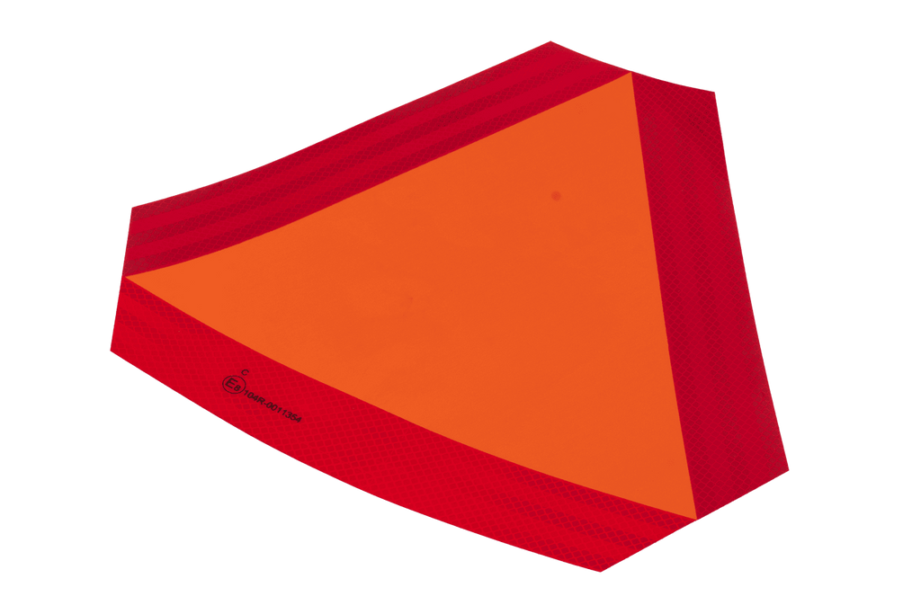 HERMON reflecterende sticker, waarschuwingsdriehoek voor langzaam rijdend verkeer, 300x120mm