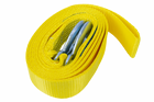 Corde de remorquage UNITRAILER avec crochets, sangle de remorquage 4,5 m/50 mm/3 t jaune