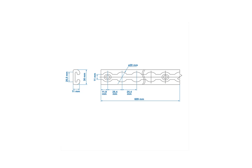 Szyna do mocowania ładunku airline ProPlus 342176 listwa cargo aluminiowa 100cm