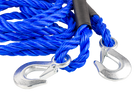 Corde de remorquage avec crochets LAMPA sangle de remorquage 4 m/18 mm/5 t bleue