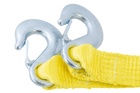 Corde de remorquage UNITRAILER avec crochets, sangle de remorquage 5 m/50 mm/7,5 t jaune