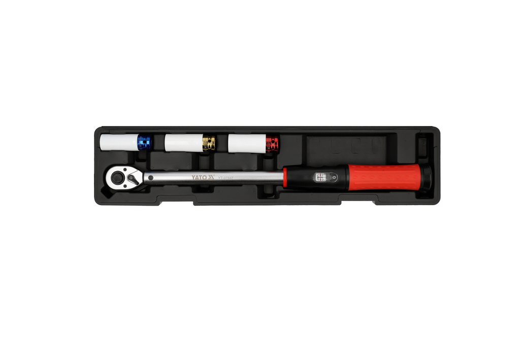 YATO 1/2" 40–220 Nm 4-delige momentsleutelset voor wielvervanging