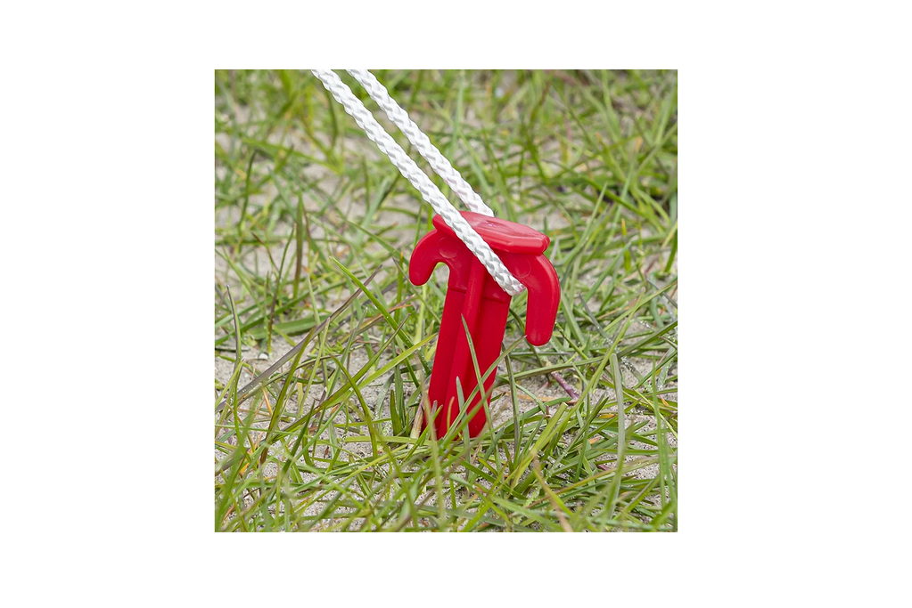Lot de six piquets de tente ProPlus 364824, piquets en plastique pour la fixation des haubans, 19 cm