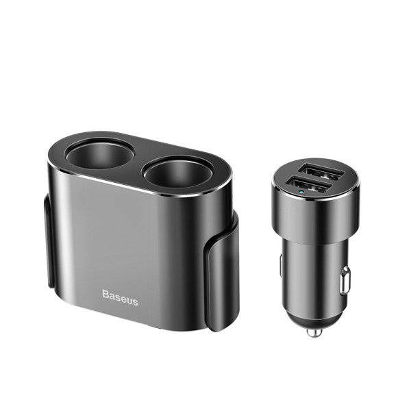 Ładowarka samochodowa BASEUS High Efficiency 2x USB + 2x gniazdo zapalniczki 80W