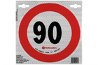 Naklejka nalepka odblaskowa LAMPA ograniczenie prędkości do 90 km/h znak B-33