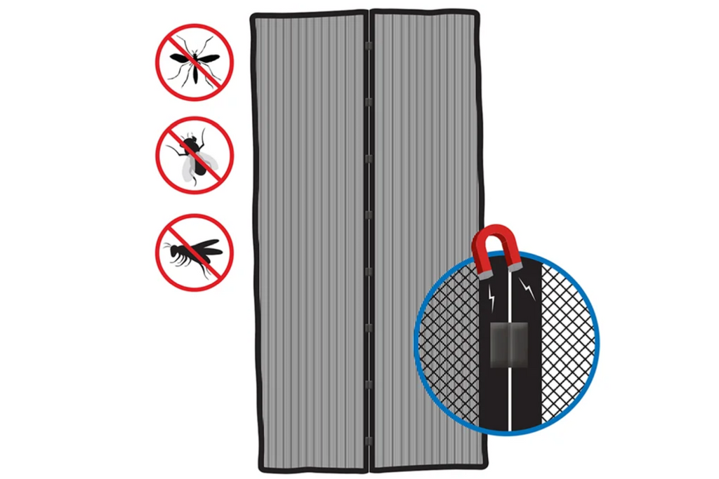 Moustiquaire magnétique pour portes ProPlus, maille de protection (2x) 210x50cm