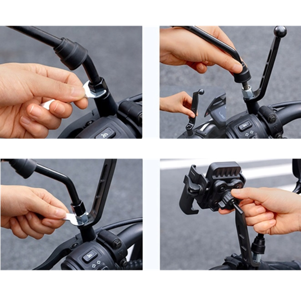 Support universel pour téléphone de vélo/moto BASEUS GoTrip Series avec rétroviseur