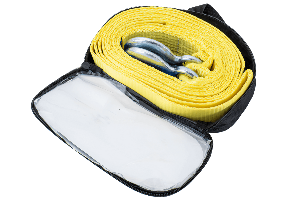 UNITRAILER sleepkabel met haken sleepband 4,5 m/50 mm/5 ton geel