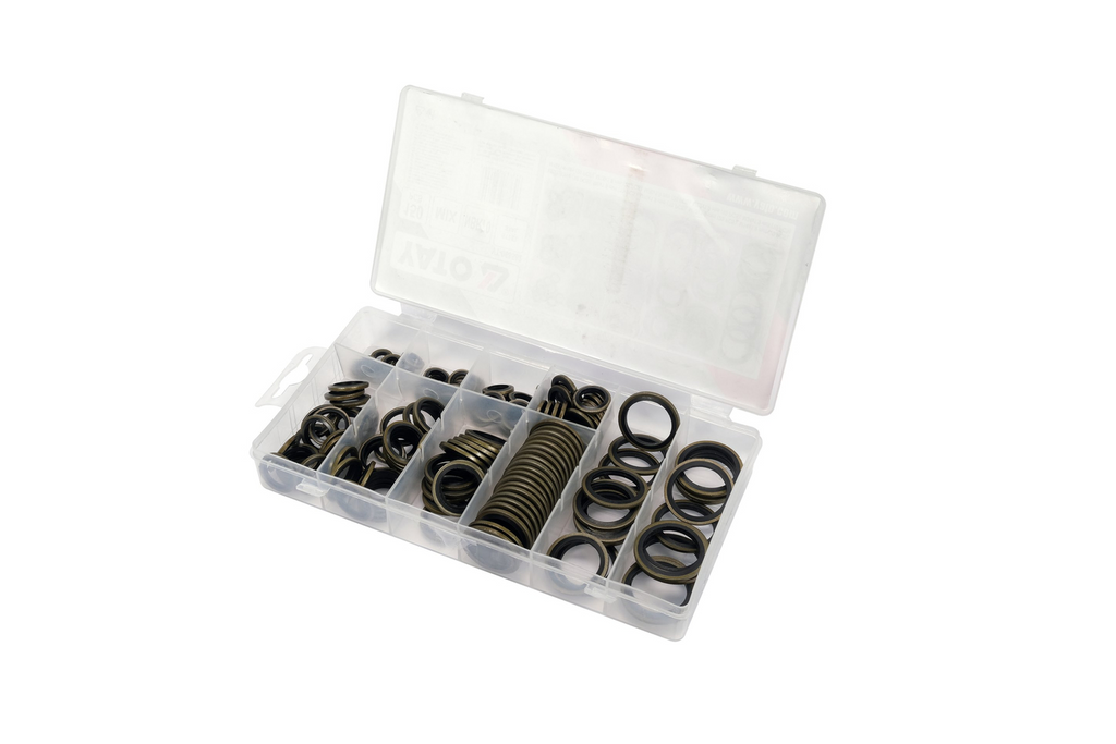 Set metalen-rubberen ringen YATO YT-068582, mix van maten, 150 stuks