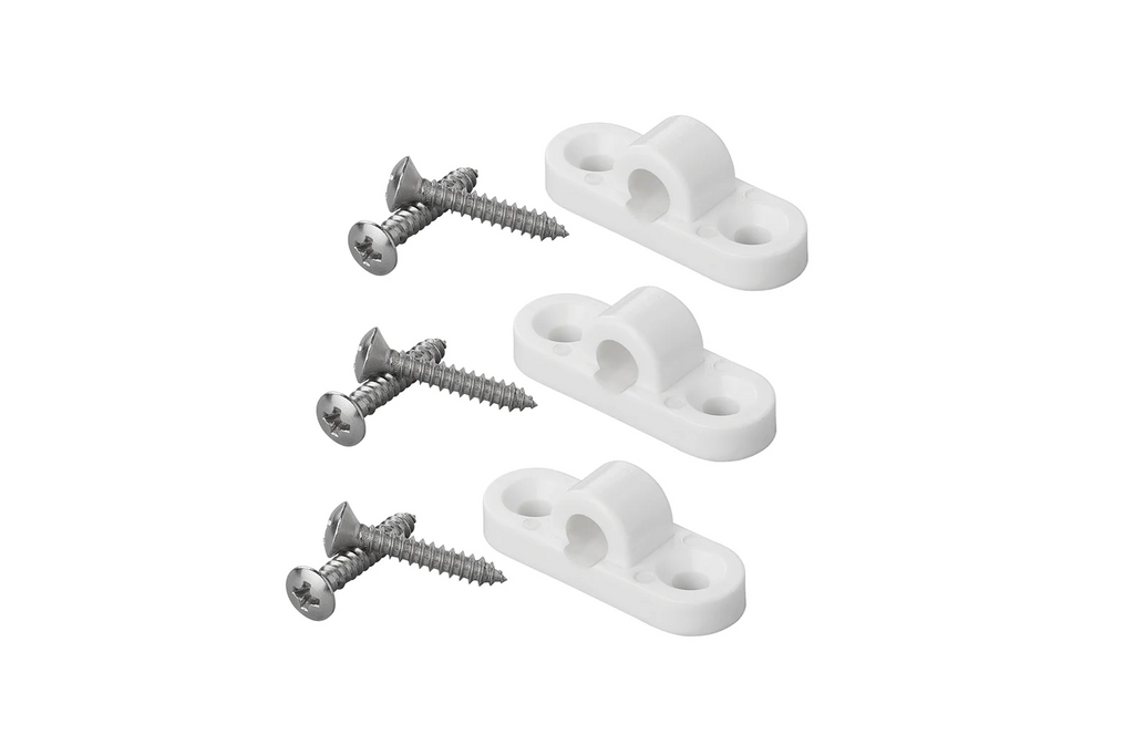 Set van drie horizontale plastic oogjes voor de ProPlus-luifel, bevestigingsbeugels voor het luifelframe.