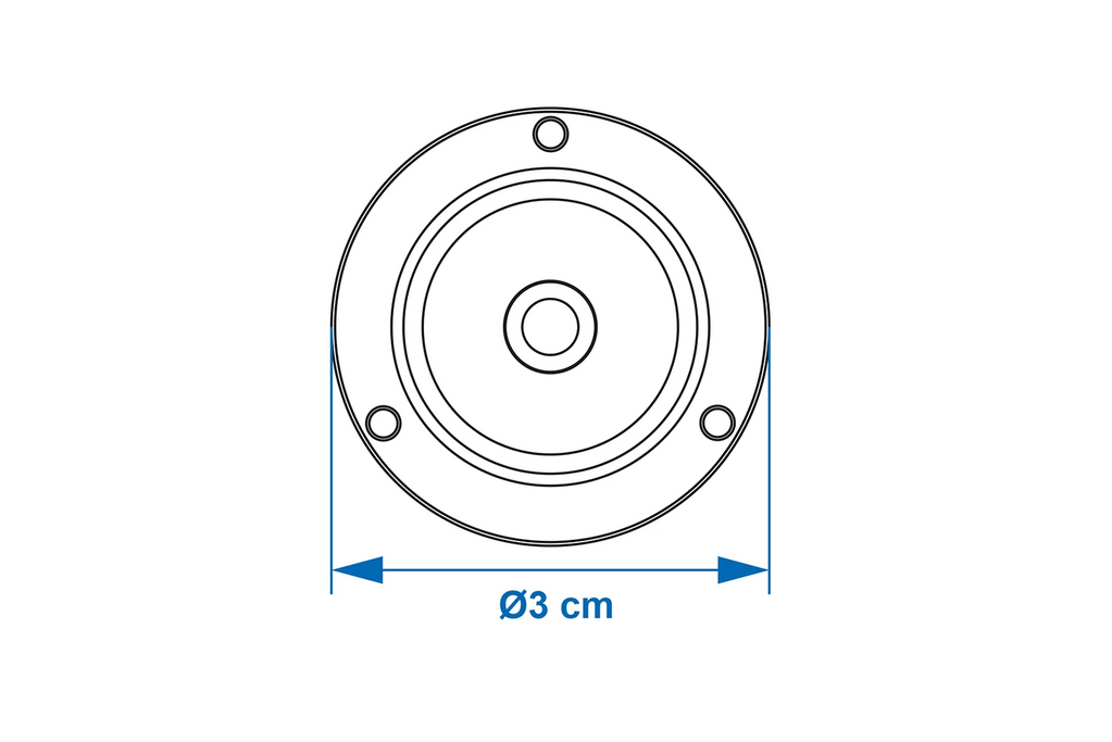 Niveau à bulle rond ProPlus 341217, diamètre 3 cm