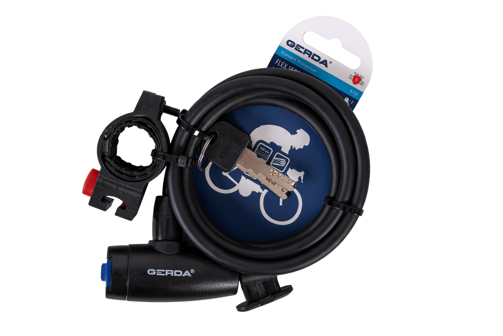 Antivol de vélo spiralé GERDA 36501, longueur 150 cm