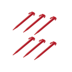 Zestaw sześciu śledzi do namiotu ProPlus 364824 plastikowe kołki do mocowania linek odciągowych 19cm