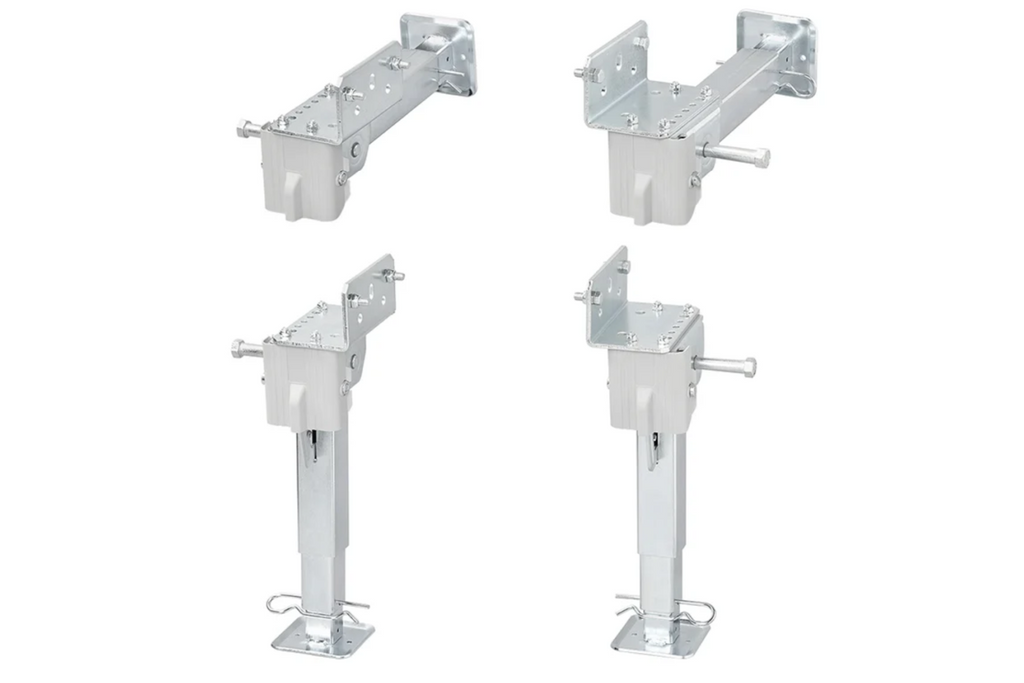 Ensemble de deux supports extensibles avec manivelle et fixation ProPlus 361500 pour remorque plateau 1000 kg 290-460 mm