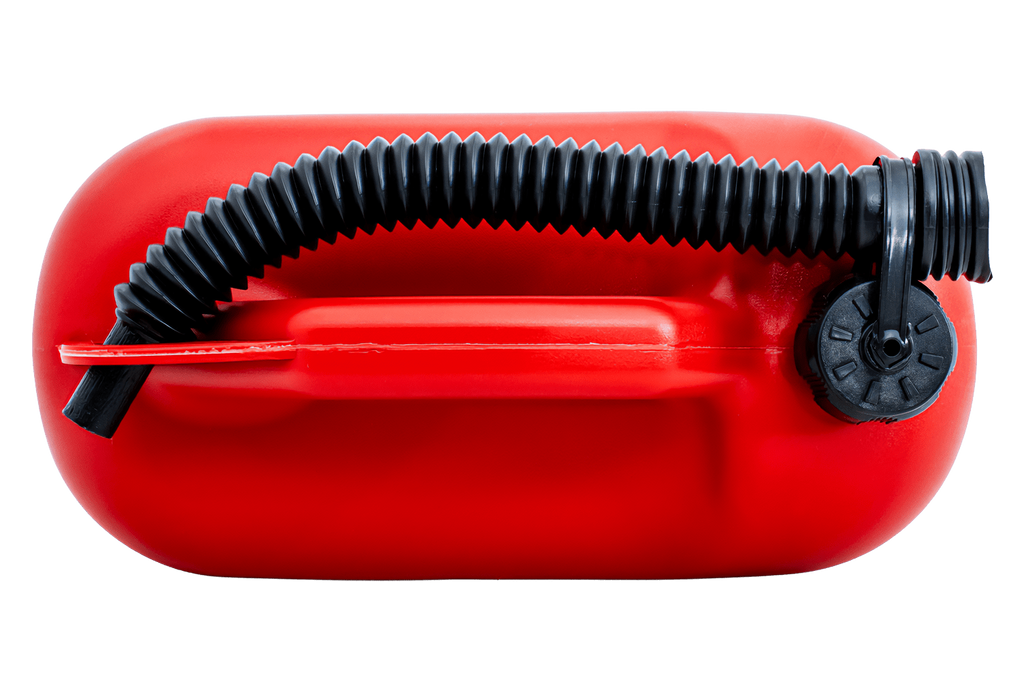 Bidon en plastique HERMON de 10 L avec entonnoir, rouge