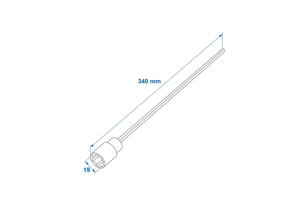 ProPlus 360030 Uitschuifbare steunverlenging voor 340 mm 19 mm aanhanger