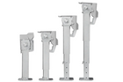 Ensemble de deux supports extensibles avec manivelle et fixation ProPlus 361500 pour remorque plateau 1000 kg 290-460 mm