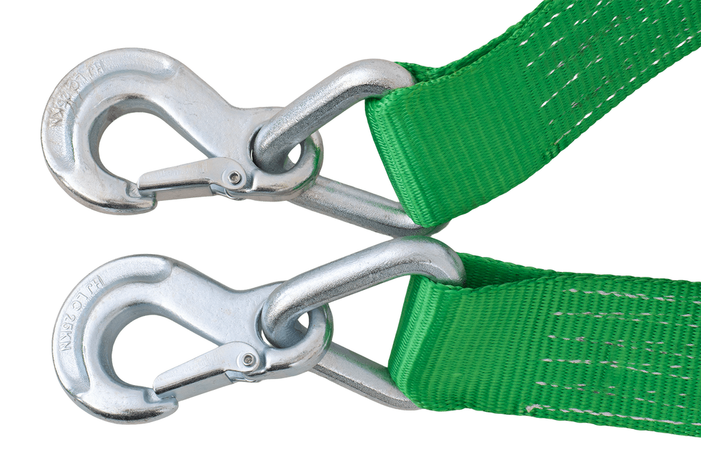 Corde de remorquage avec crochets HILLS sangle de remorquage 5 m/60 mm/6 t verte