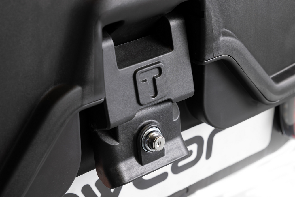 Coffre de rangement Towbox Camper Alpha noir LED (long) - coffre à bagages monté sur attelage