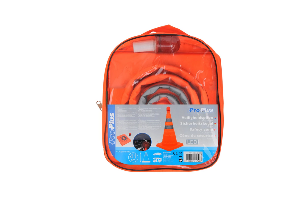 ProPlus 540319 LED-verkeerskegel, opvouwbare waarschuwingskegel, 41 cm