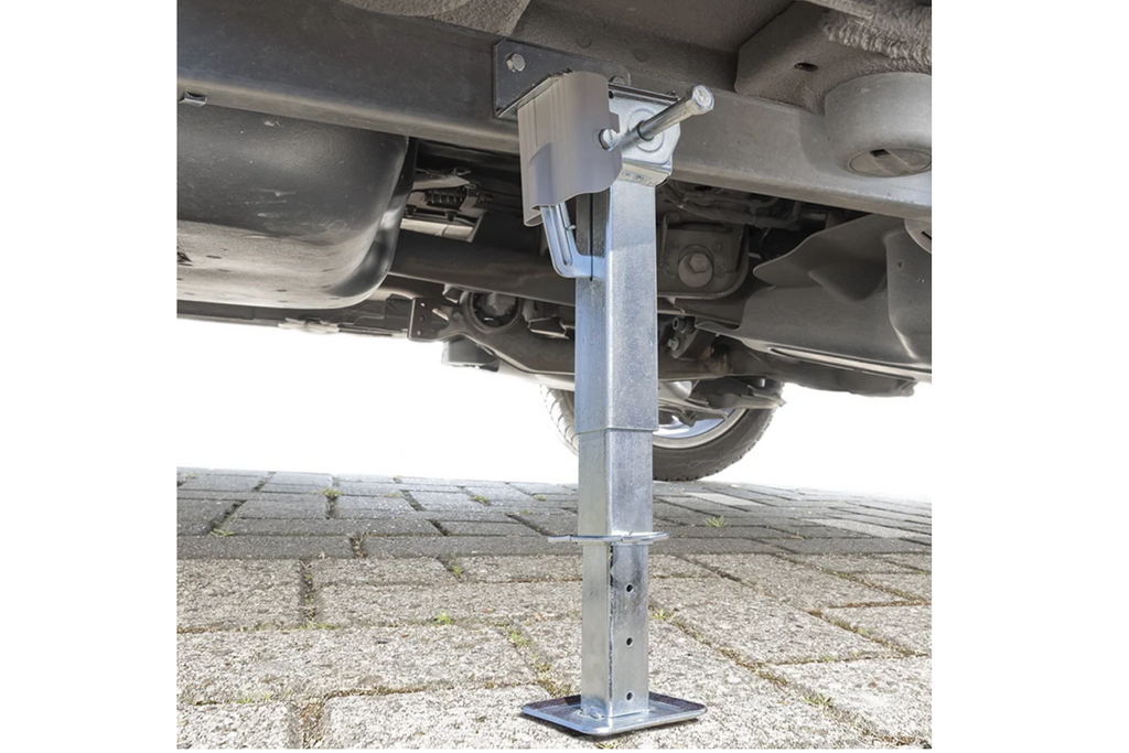 Ensemble de deux supports extensibles avec manivelle et fixation ProPlus 361500 pour remorque plateau 1000 kg 290-460 mm