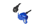 Adaptateur avec fiche Schuko et connecteur coudé CEE + prise Schuko 16A ProPlus 373528DE, câble de 150 cm