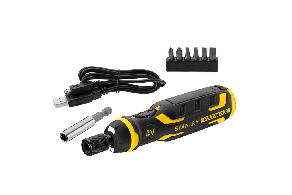 STANLEY 4V draadloze schroevendraaier met oplader en bits