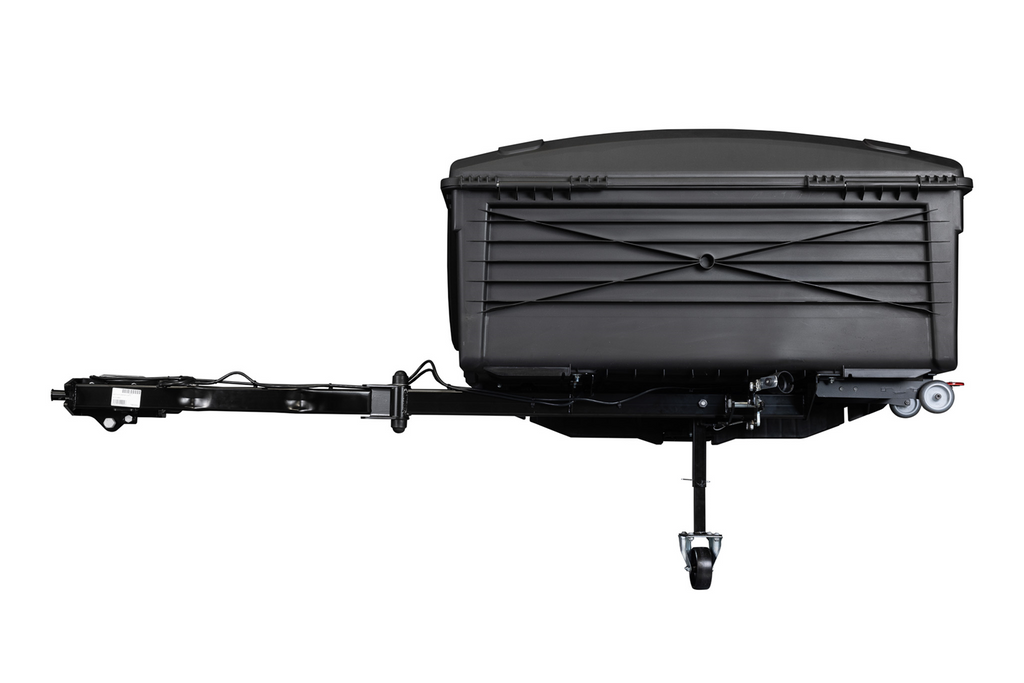 Towbox Camper Alpha zwart LED (lang) - bagagebox voor montage op de trekhaak