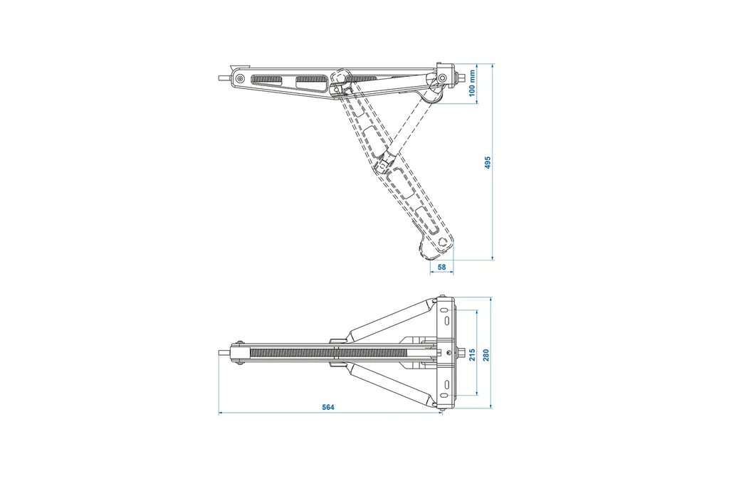 Stabilisateur d'angle extensible ProPlus 361504 pour remorque de 750 kg, 495 mm