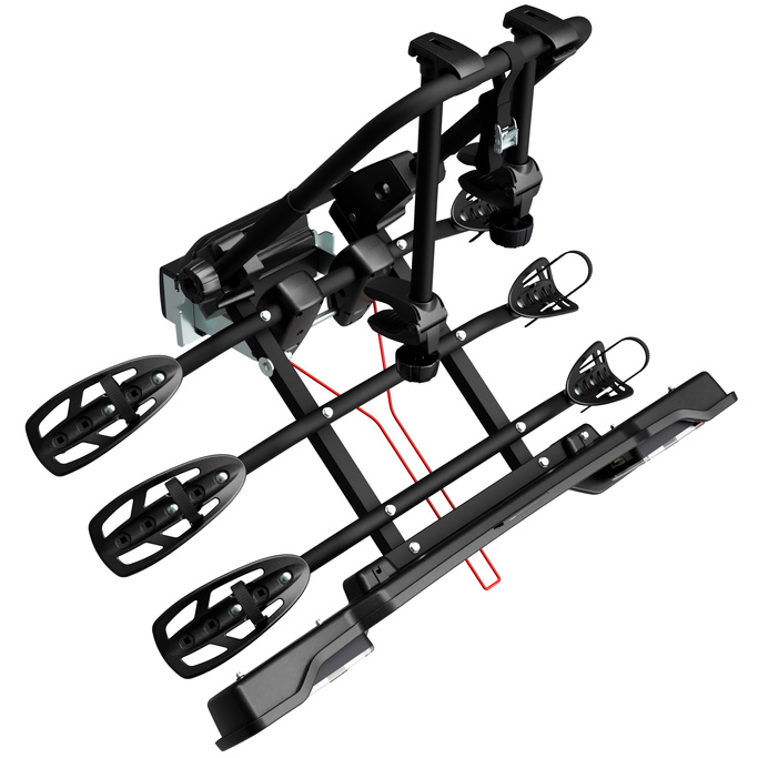 Peruzzo Parma 3 - porte-vélos sur attelage pour 3 vélos (noir)