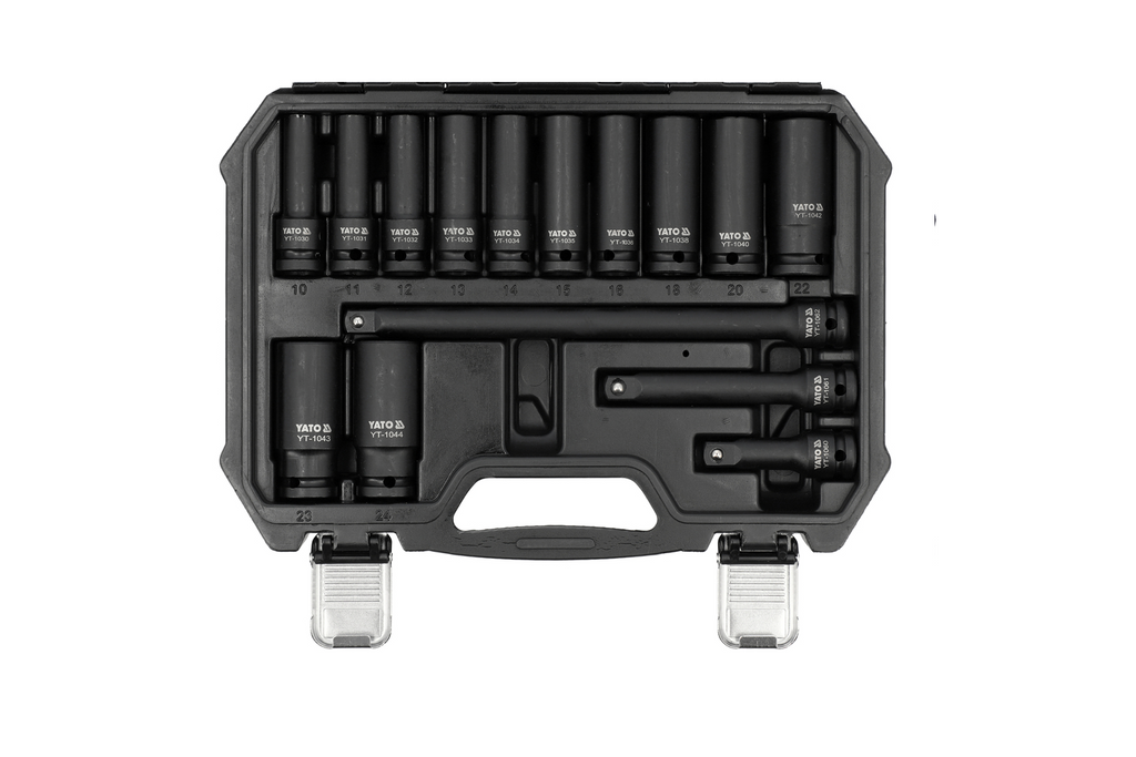 Coffret de douilles à impact YATO YT-10566 1/2″, 18 pièces