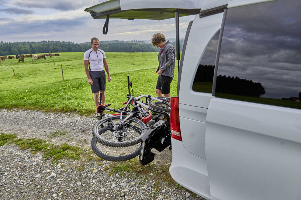 Plateforme de remorquage Atera Genio Pro pour 2 vélos + adaptateur pour 3e vélo
