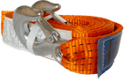 Câble de remorquage avec crochets HERMON sangle de remorquage 4,5 m/50 mm/5 t orange