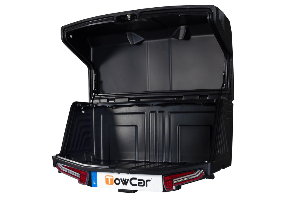 Towbox V3 zwarte LED-editie - bagagebox voor montage op de trekhaak