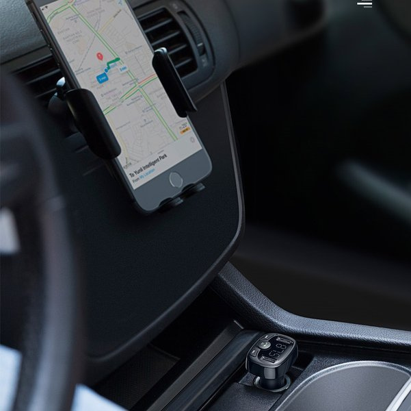 Émetteur FM BASEUS type T, Bluetooth 4.2, lecteur MP3 + chargeur de voiture, 2 ports USB 3,4 A