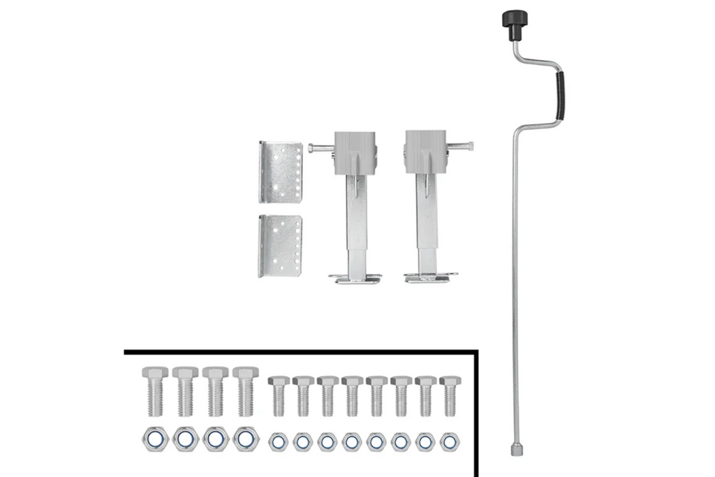 Ensemble de deux supports extensibles avec manivelle et fixation ProPlus 361500 pour remorque plateau 1000 kg 290-460 mm