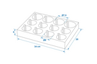 ProPlus 761472PM Porte-gobelets et verres pour camping, mousse souple, peut contenir 12 gobelets
