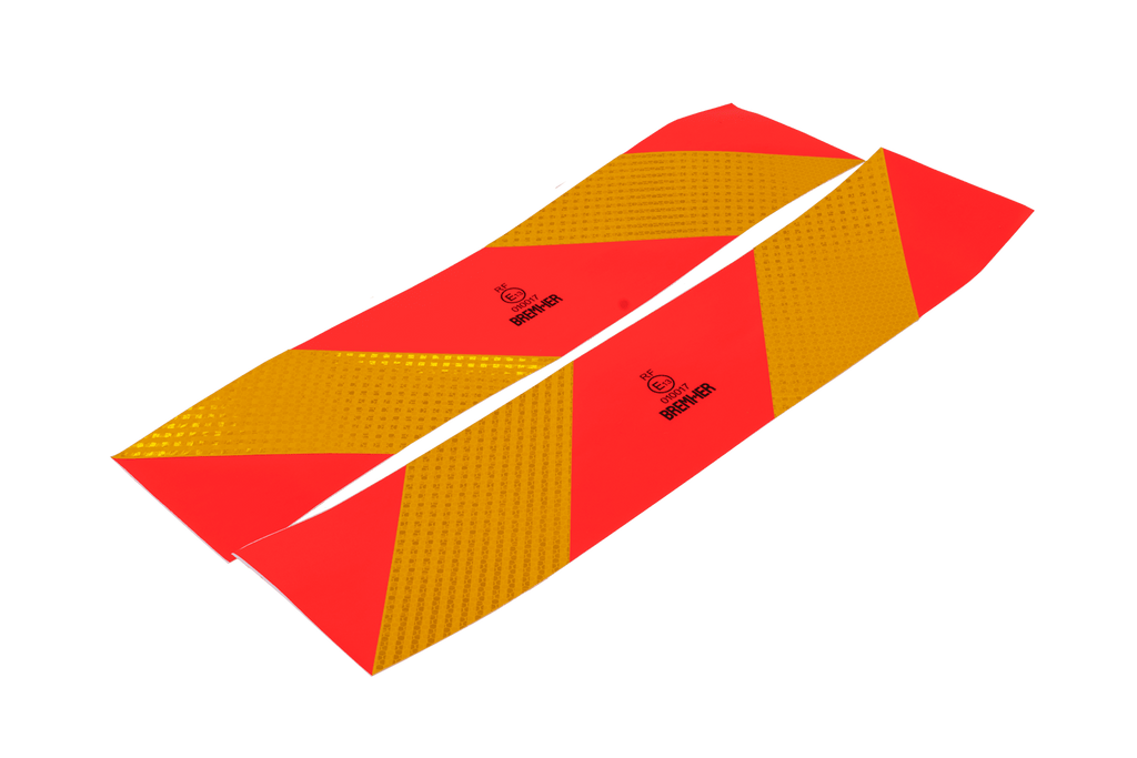Stickers, reflecterende stickers, korte HERMON, markeringsplaten voor zware voertuigen, 565x132mm, links+rechts