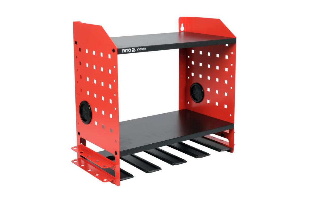 YATO YT-09092 werkplaatsrek, metalen rek voor elektrisch gereedschap, 465x405x225mm