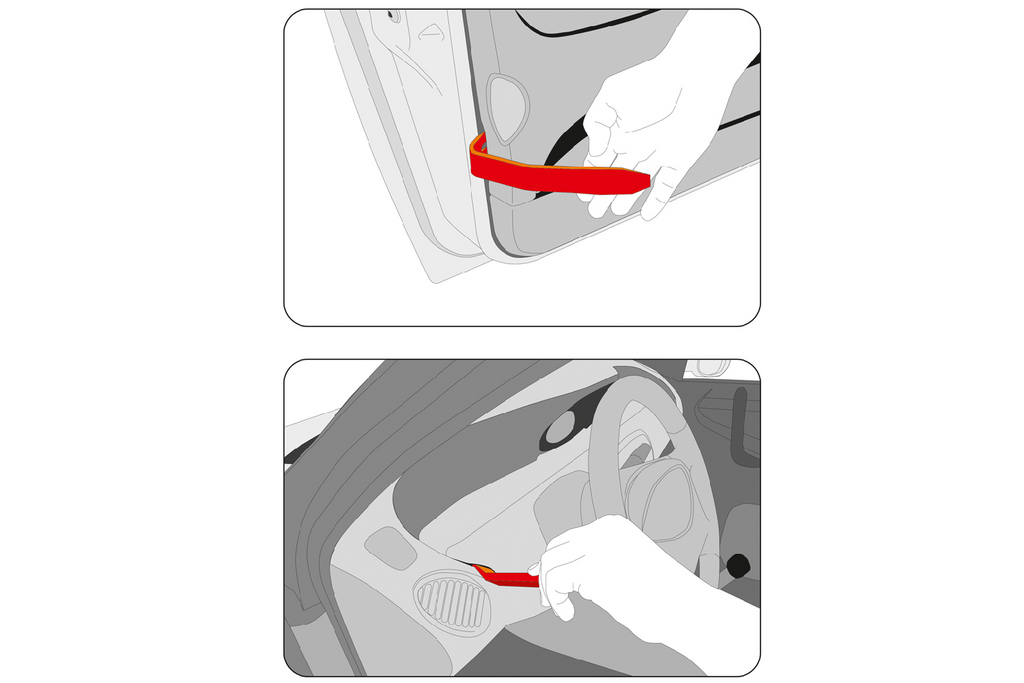 Ensemble de décapants pour tissus d'ameublement YATO YT-0844 11 pièces.