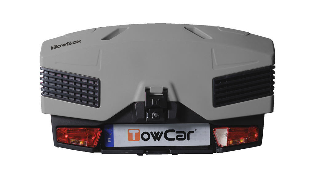 Towbox EVO klassiek grijs - bagagebox voor montage op de trekhaak